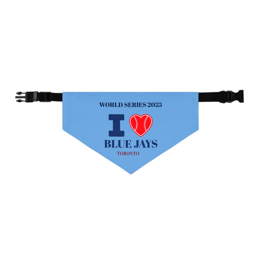 ♥️ Pet Bandana Collar - I Love Blue Jays
