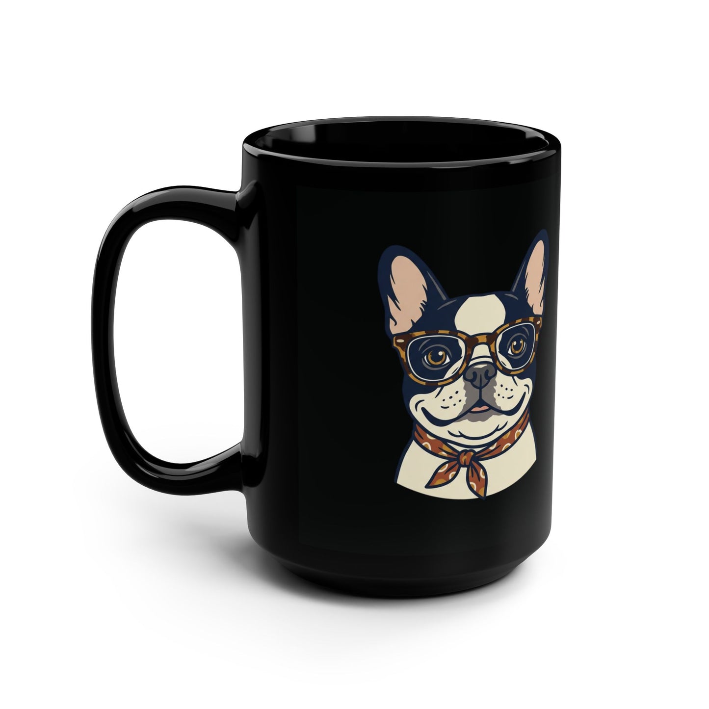 Frenchie Dad Black 15oz Mug — French Bulldog Dad Coffee Cup (Father’s Day Gift)