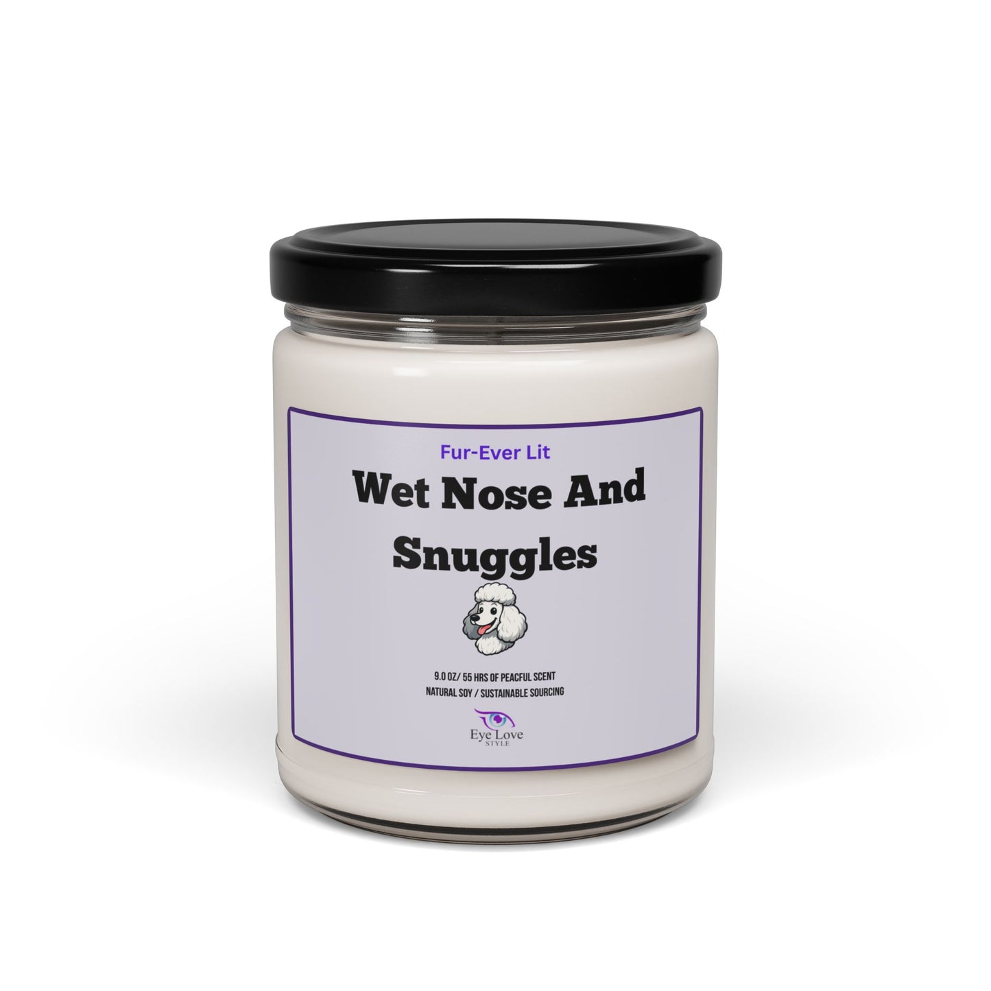 Wet Nose & Snuggles Scented Soy Candle - 9oz with Fun Quote