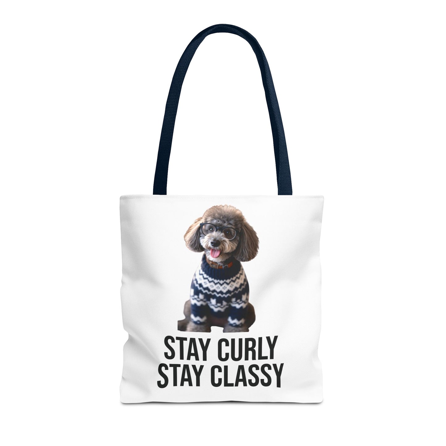 Stay Curly Stay Classy Poodle Tote Bag — Canvas Shopper