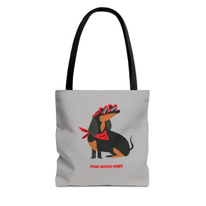 Custom Tote Bag - Paw-sitive Vibes AOP