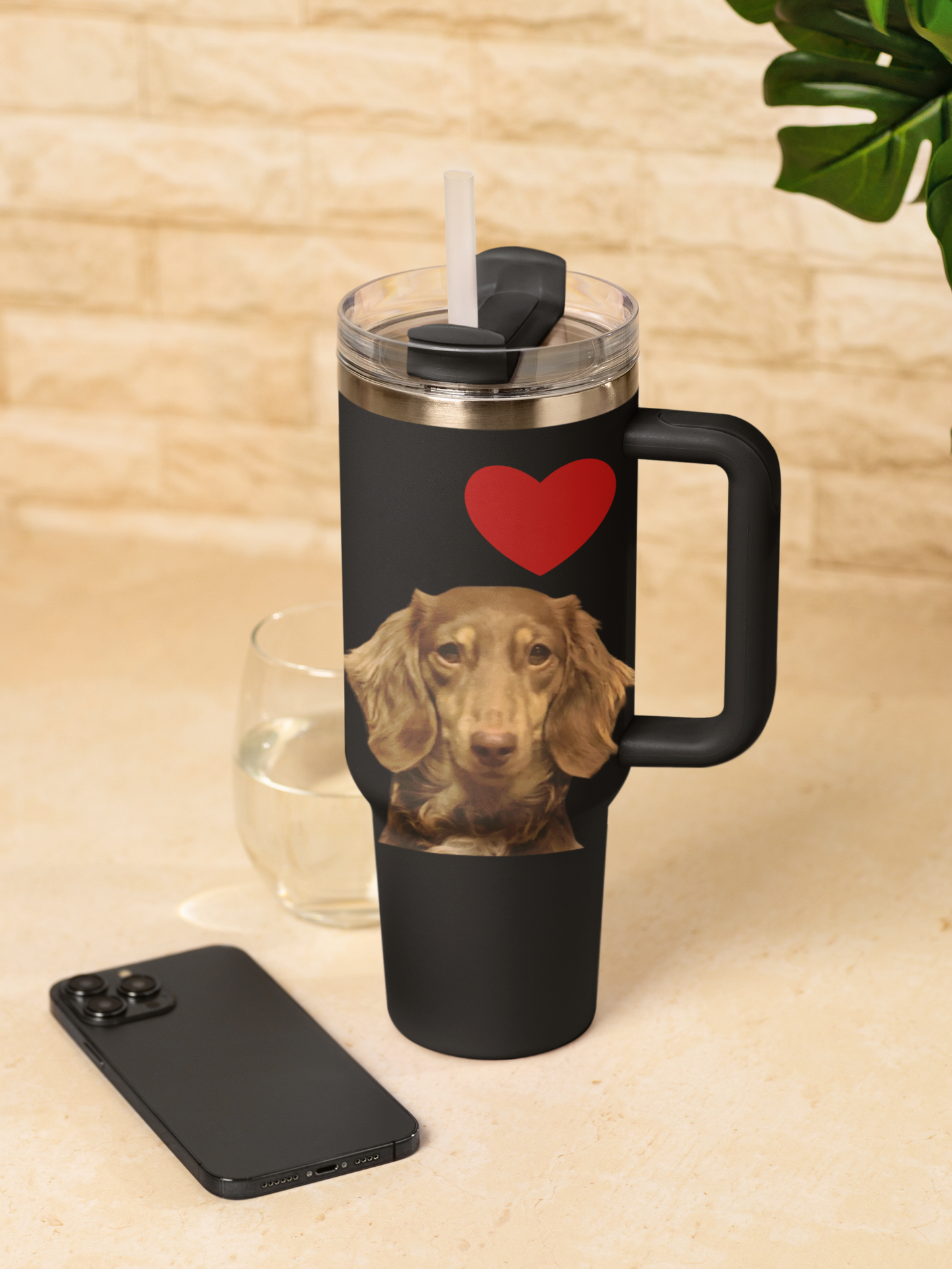 Personalized I Love My Dog Insulated Travel Mug 40oz