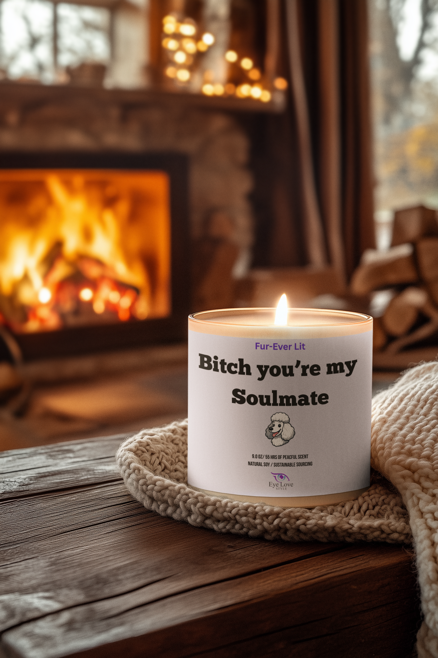 Soulmate Scented Soy Candle - 9oz, Perfect Gift for Friends