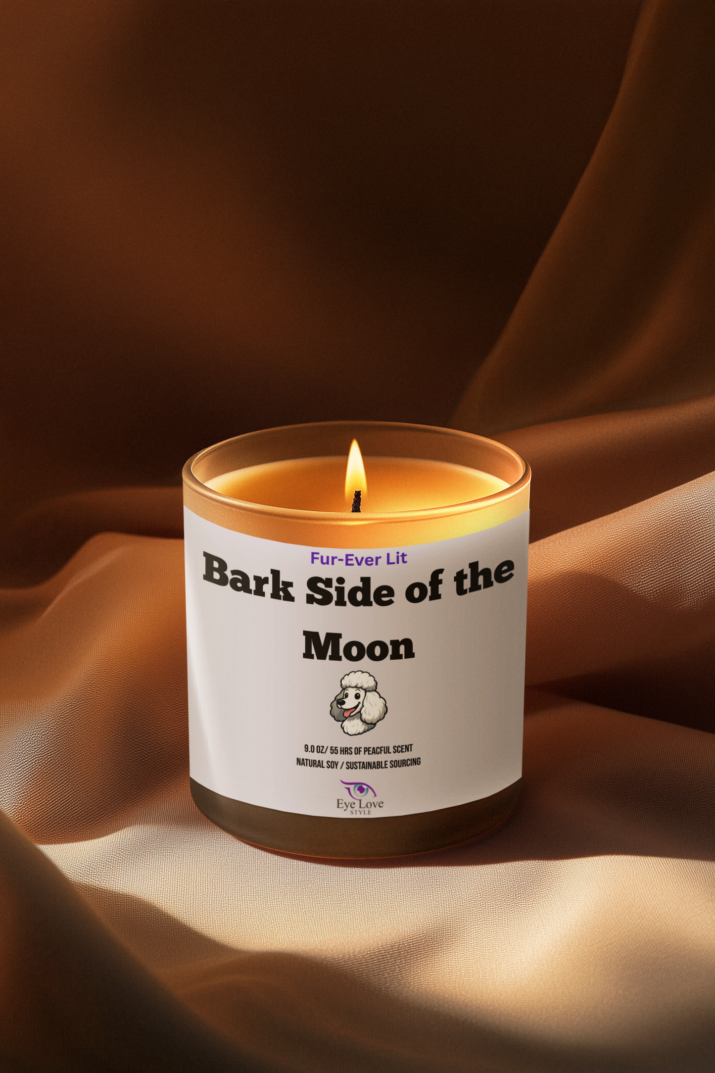 Bark Side of the Moon Scented Soy Candle - 9oz with Fun Quote