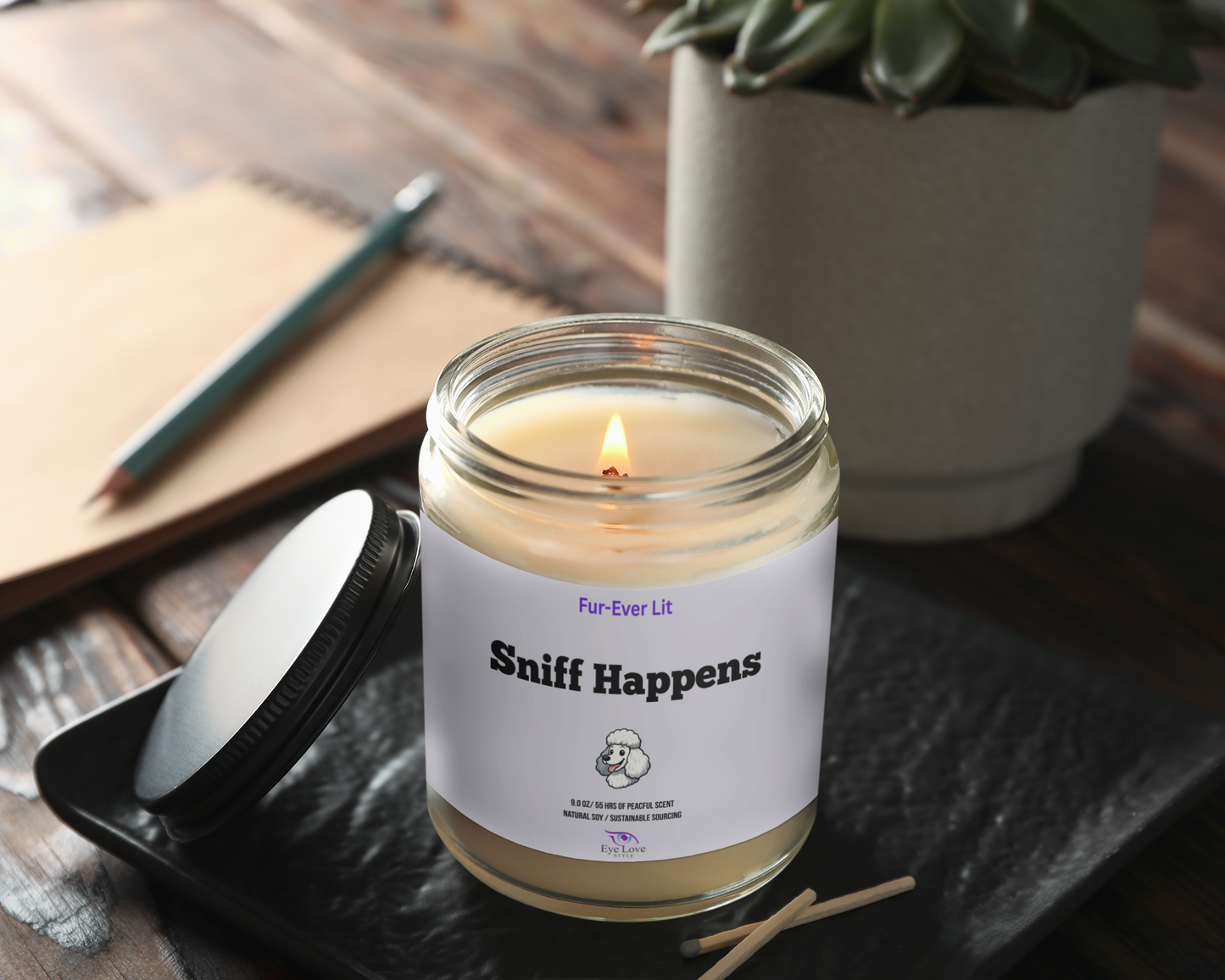 Sniff Happens Scent Soy Candle - 9oz, Perfect Gift for Friends