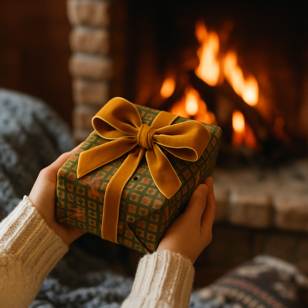 Apricot Poodle Vintage Holiday Gift Wrap Paper