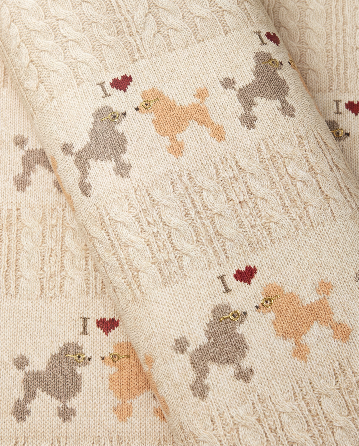 Cozy Knit-Style Puppy Wrapping Paper — "I Love Style" Dog Pattern Gift Wrap