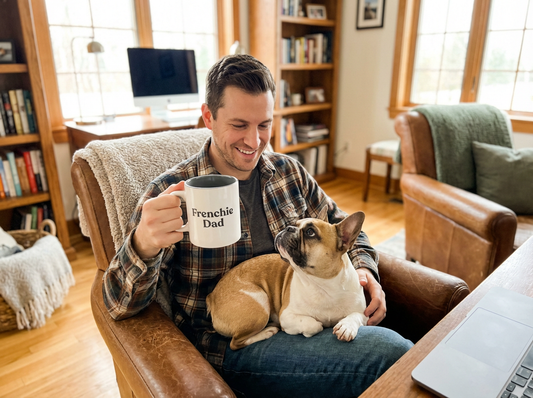 Frenchie Dad Black 15oz Mug — French Bulldog Dad Coffee Cup (Father’s Day Gift)
