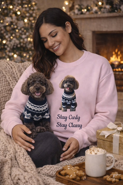 Stay Curly Stay Classy Poodle Sweatshirt