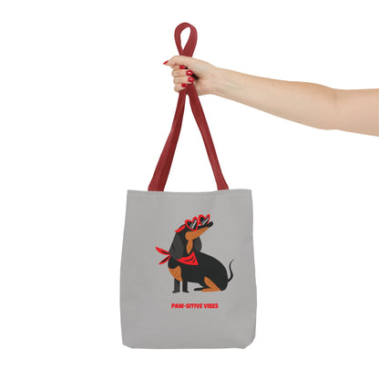 Custom Tote Bag - Paw-sitive Vibes AOP