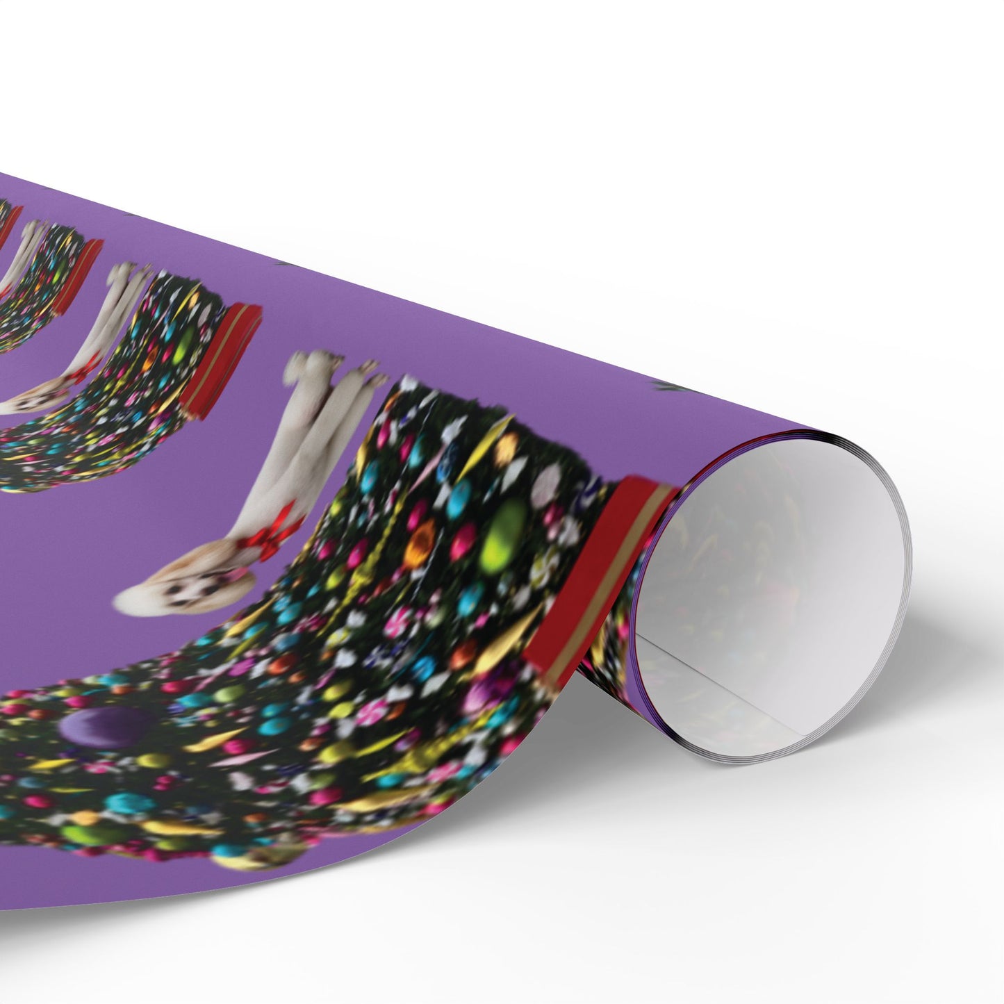 White Poodle Holiday Gift wrap