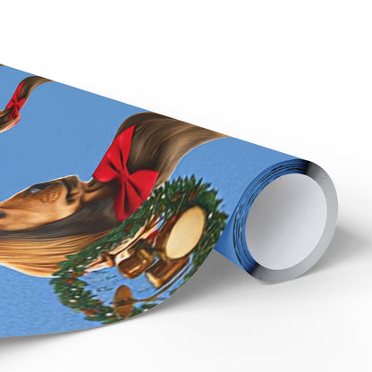 Wrapping Paper - Dachshund Dog Holiday Drum Kit Design