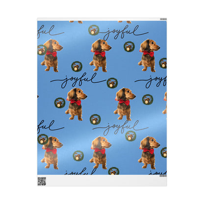 Wrapping Paper - Dachshund Dog Holiday Drum Kit Design