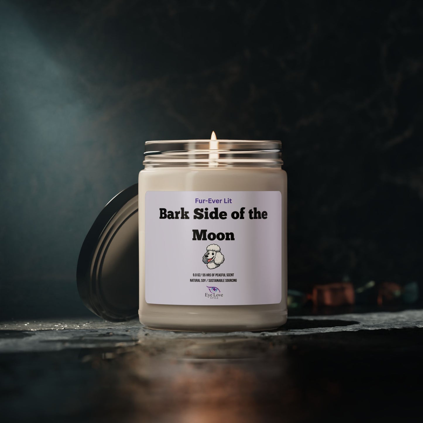 Bark Side of the Moon Scented Soy Candle - 9oz with Fun Quote