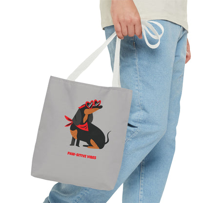 Custom Tote Bag - Paw-sitive Vibes AOP