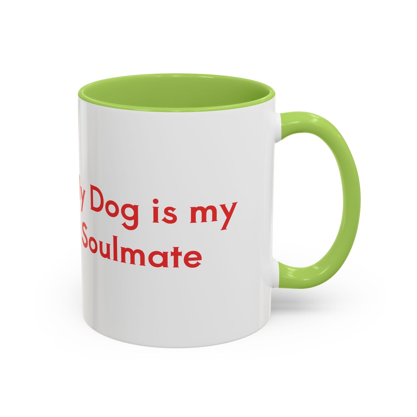 My Dog Is My Soulmate Accent Coffee Mug — French Bulldog with Glasses (11/15oz)