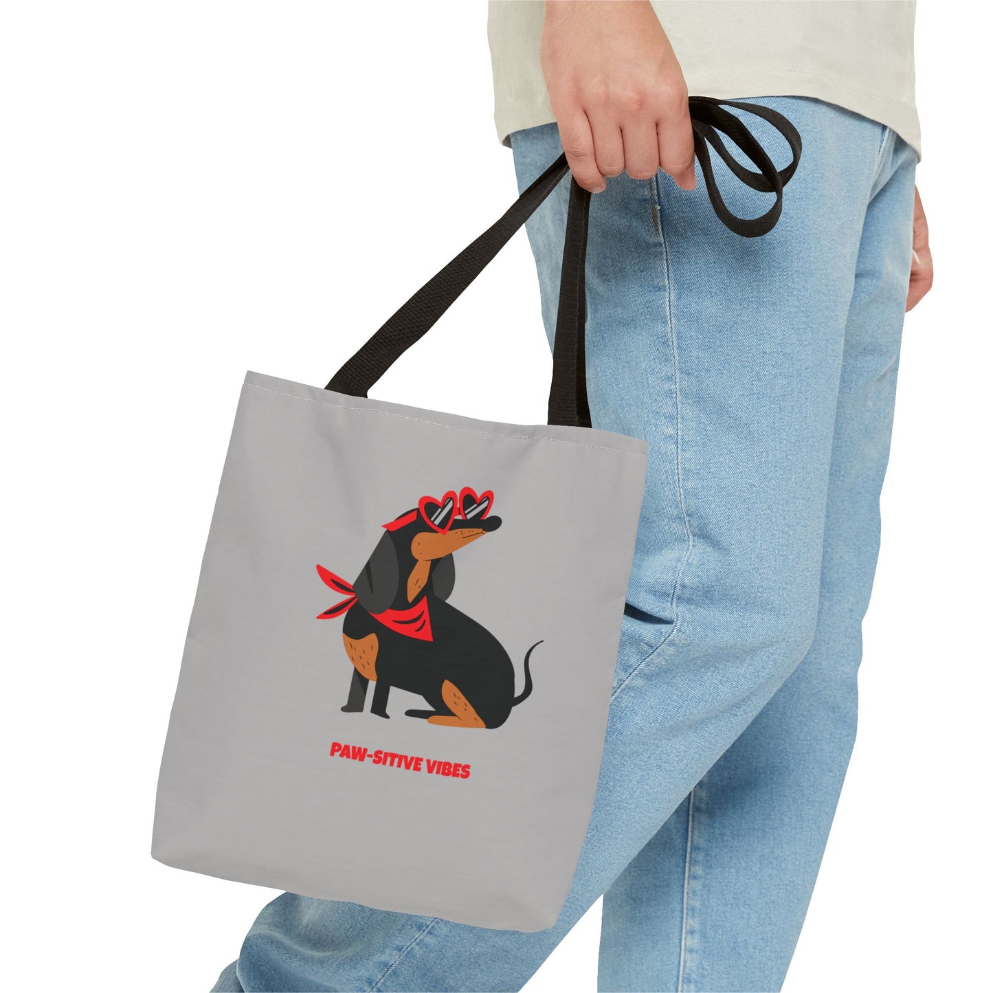 Custom Tote Bag - Paw-sitive Vibes AOP