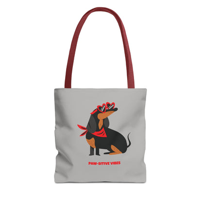 Custom Tote Bag - Paw-sitive Vibes AOP