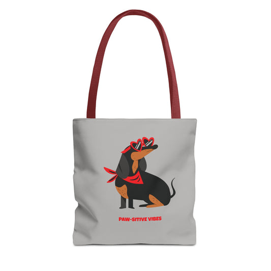 Custom Tote Bag - Paw-sitive Vibes AOP