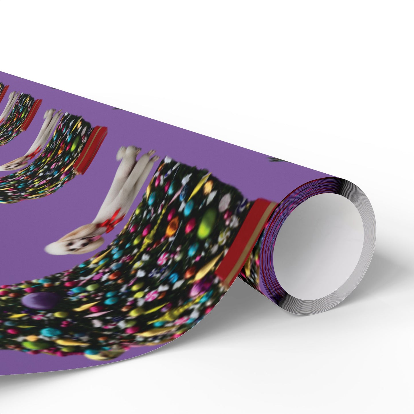 White Poodle Holiday Gift wrap