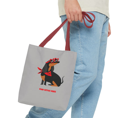 Custom Tote Bag - Paw-sitive Vibes AOP