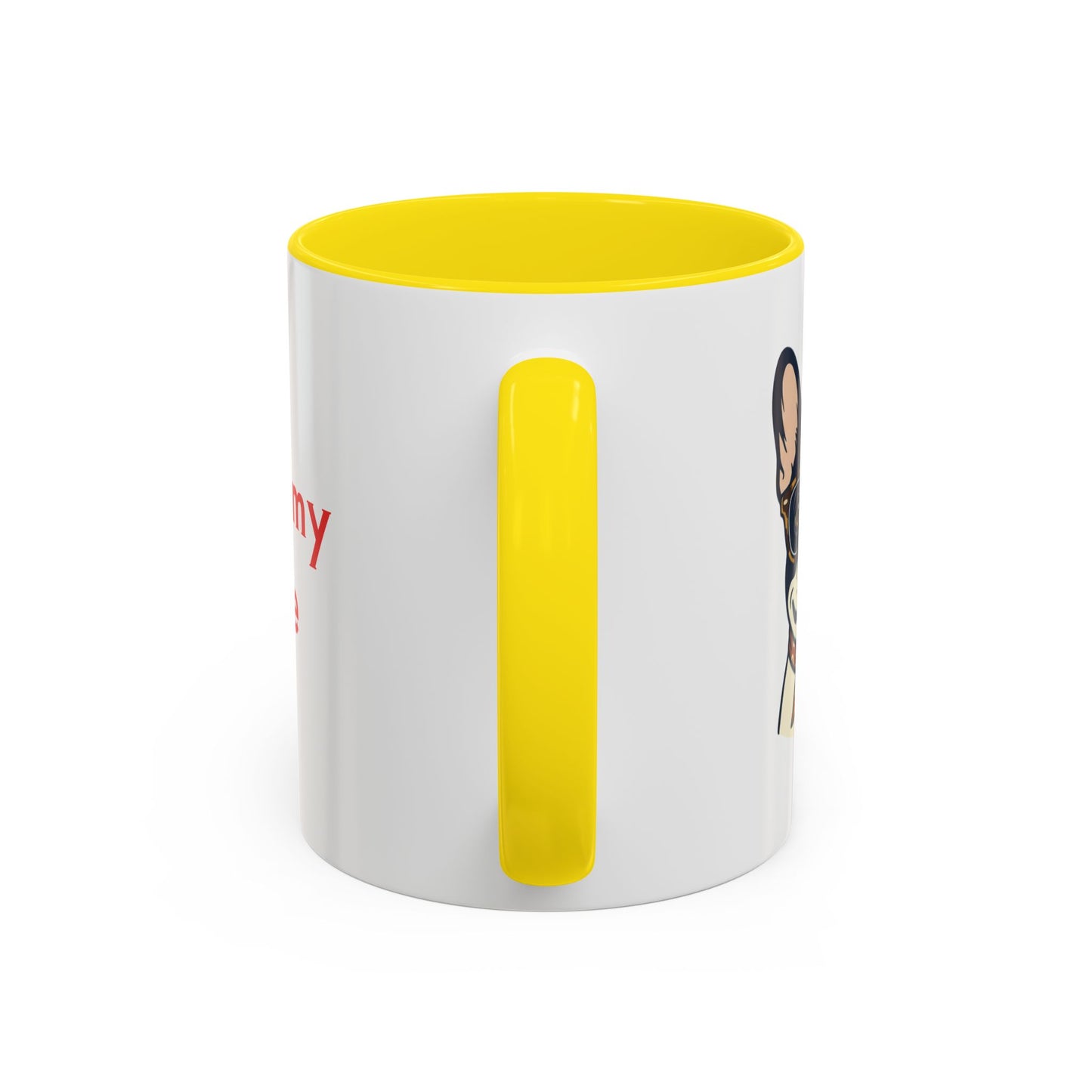 My Dog Is My Soulmate Accent Coffee Mug — French Bulldog with Glasses (11/15oz)