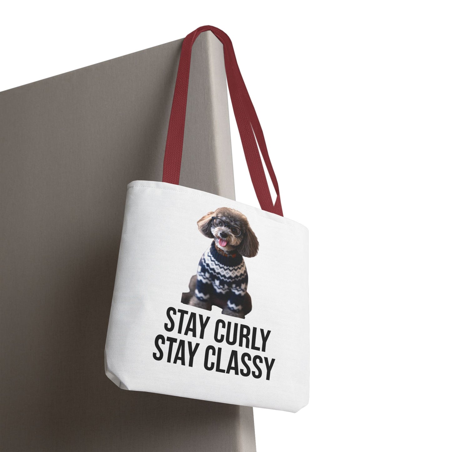 Stay Curly Stay Classy Poodle Tote Bag — Canvas Shopper