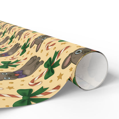 French Bull Dog Holiday Wrapping Paper