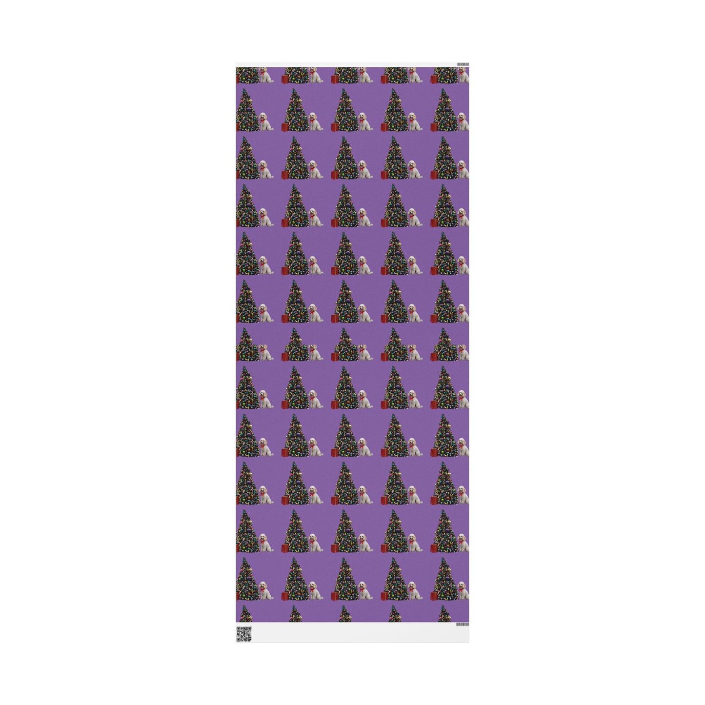 White Poodle Holiday Gift wrap