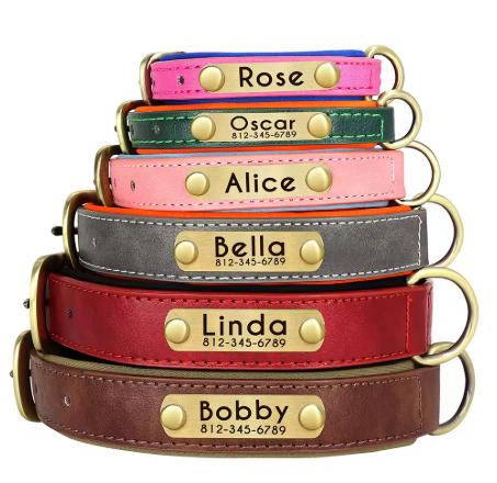 Leather Personalized Dog Collar