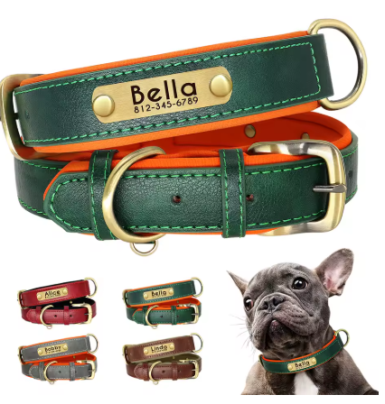 Leather Personalized Dog Collar