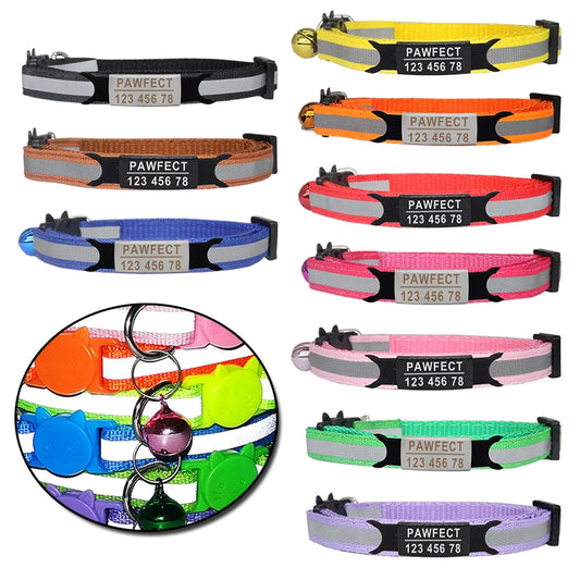 Custom Personalized Reflective Cat Collar