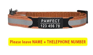 Custom Personalized Reflective Cat Collar