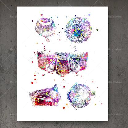 Ophthalmology Art Eye Anatomy Print Set Decor