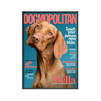 Custom Animals Magazine Dog Cat Pets Photo Fashion Poster