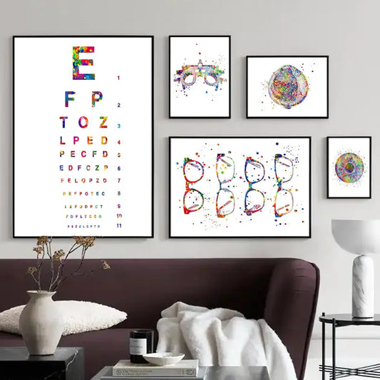 Vision Optometrist Eye Anatomy Doctor Optician Wall Art