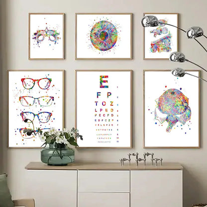 Vision Optometrist Eye Anatomy Doctor Optician Wall Art