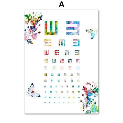 Abstract Watercolor Eye Anatomy Education Nordic Posters