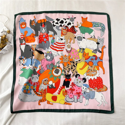 Print Silk Headscarf Bandana