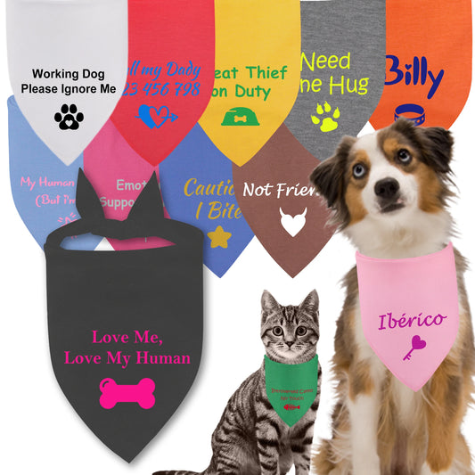Customizable Dog & Cat Bandana