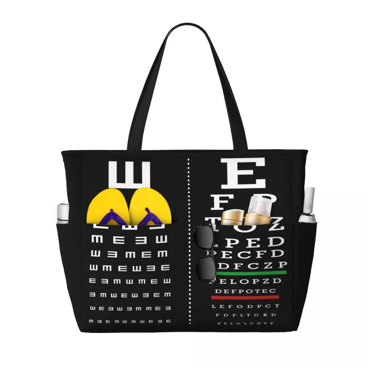 Eye Chart Tote Bag that is used