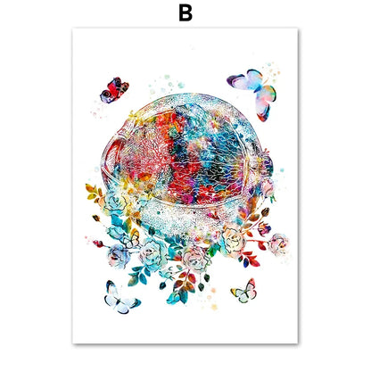 Abstract Watercolor Eye Anatomy Education Nordic Posters