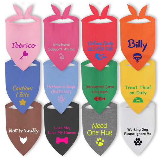 Customizable Dog & Cat Bandana