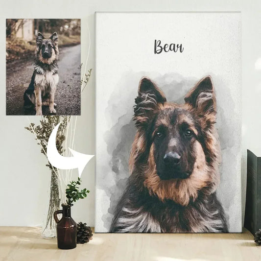 Color Custom Pet Portrait Personalized Poster