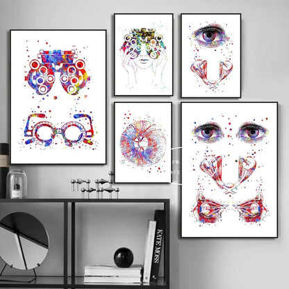 Optician human Eye Anatomy Art Canvas Painting