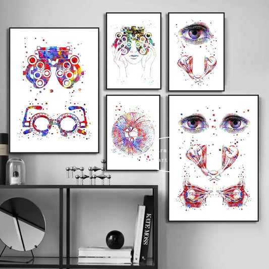 Optician human Eye Anatomy Art Canvas Painting