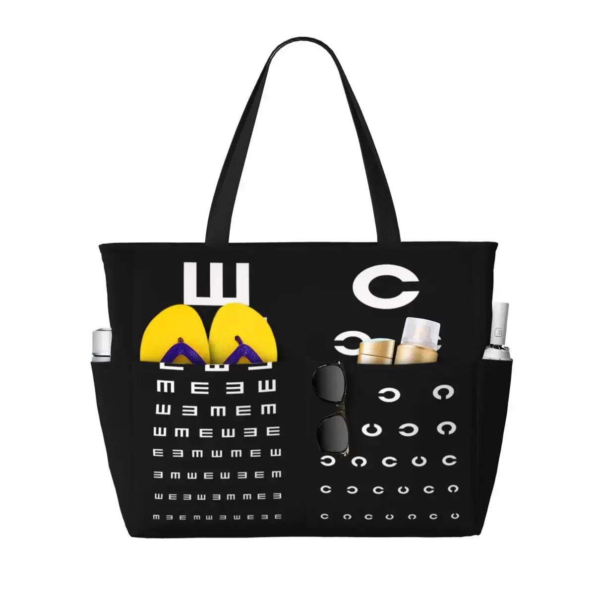 Eye Chart Tote Bag that is used