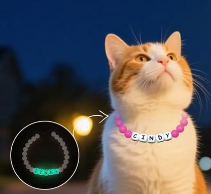 Glow in the Dark Custom Beaded Pet Collars