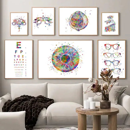 Vision Optometrist Eye Anatomy Doctor Optician Wall Art