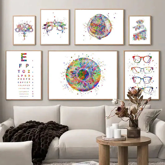 Vision Optometrist Eye Anatomy Doctor Optician Wall Art
